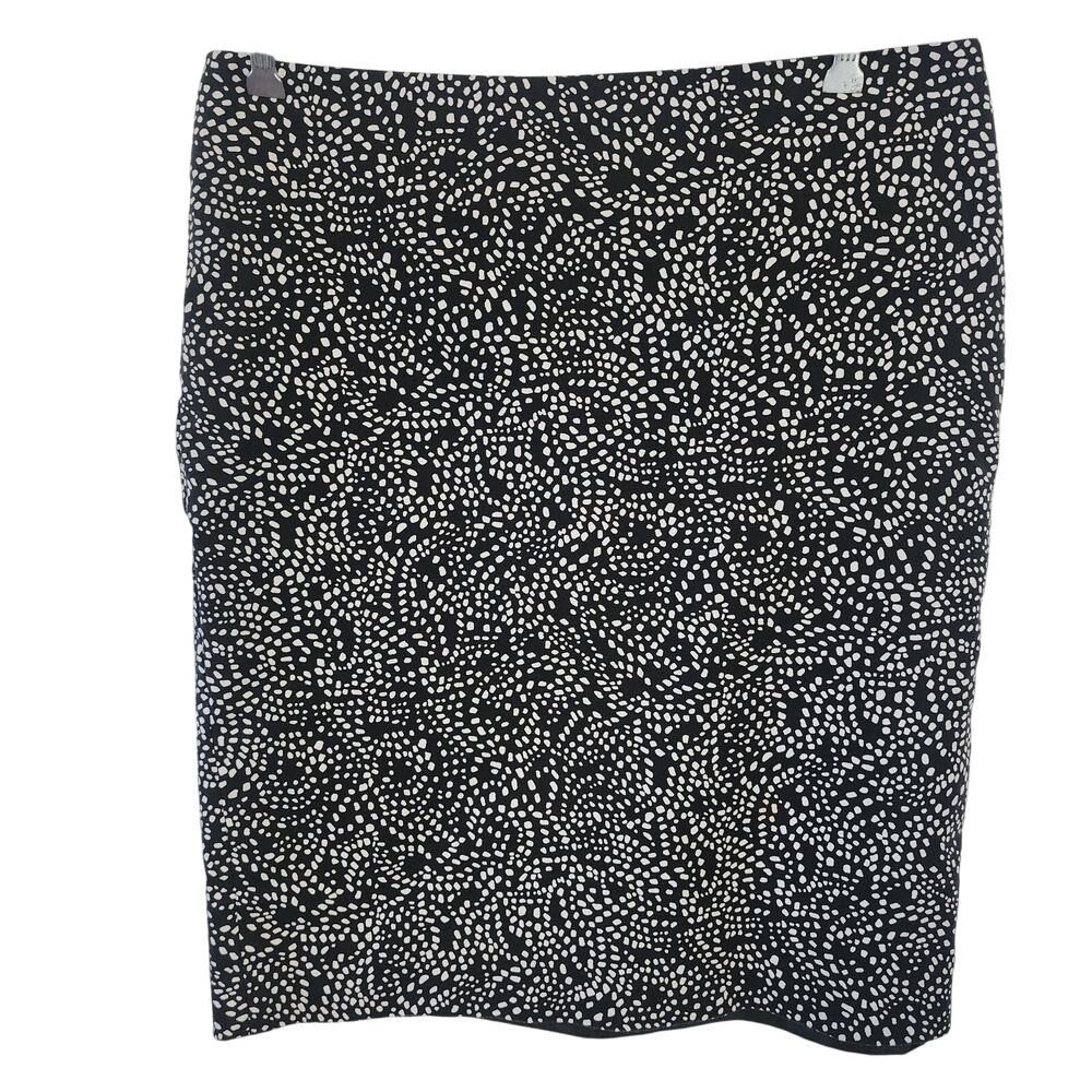 Liz Clairborne Black and White Knee Length Stretch Pencil Skirt Size 10
